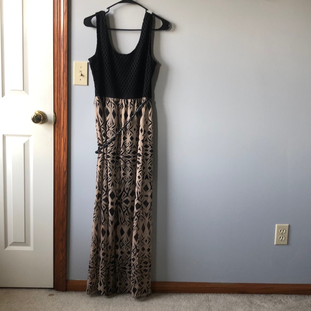 Black and Tan maxi dress size S